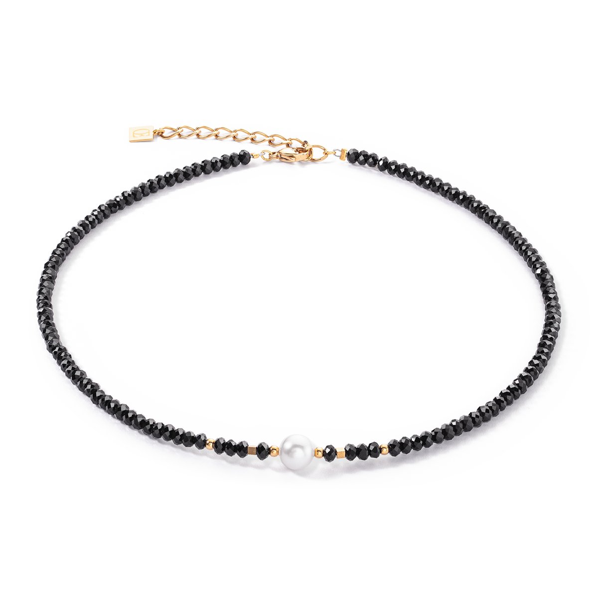 Mystic Pearl necklace gold-black