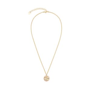 Necklace Amulet Mini Waves gold-beige