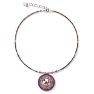 Necklace Amulet small Crystals & lepidolite amethyste