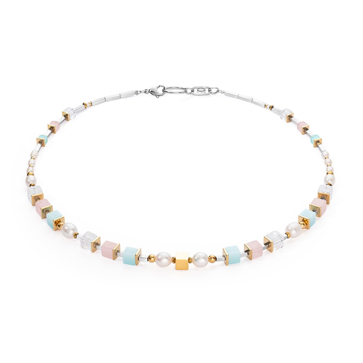 Necklace Cool Romantic Cubes & Pearls bicolour — изображение 6