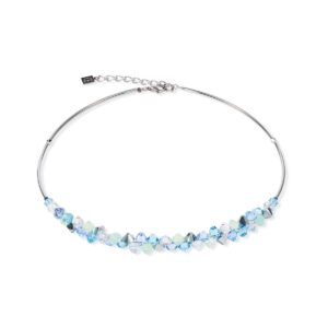 Necklace Dancing Crystals silver-blue