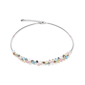 Necklace Dancing Crystals silver-pastel