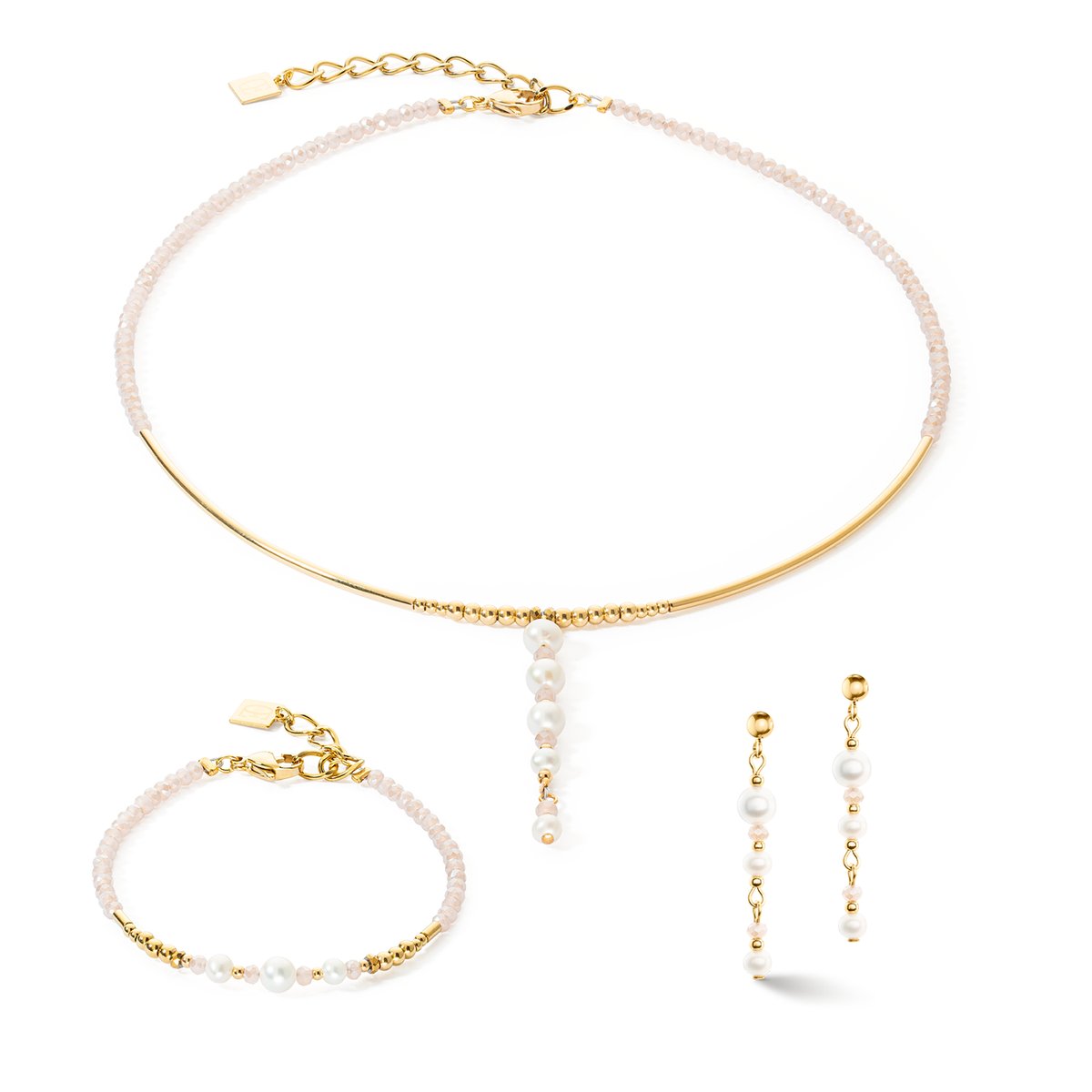 Necklace Drops Freshwater pearls gold — изображение 3