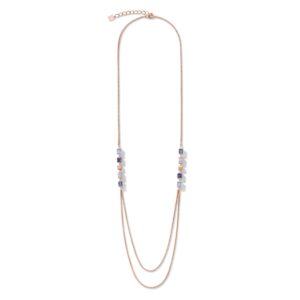 Necklace GeoCUBE® & chain large blue