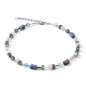 Necklace GeoCUBE® Crystals & Gemstones blue-green