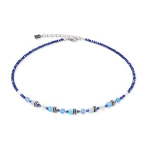Necklace Mini Cubes blue