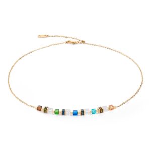 Necklace Mini Cubes & Chain gold-multicolour