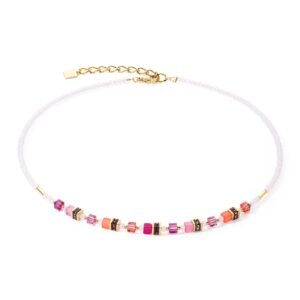 Necklace Mini Cubes Magenta