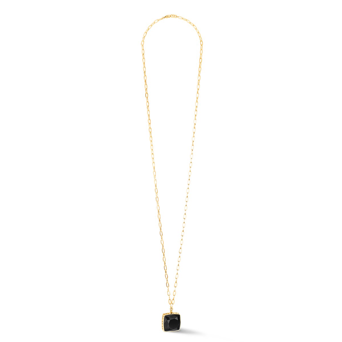 Necklace OE Amulet Square Onyx gold-black