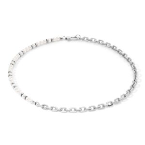 Necklace Pearls Fusion link chain white