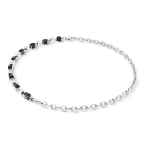 Necklace Precious Cubes Chain black-silver
