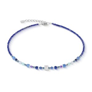 Necklace Shape Mix Spikes Blue Moon