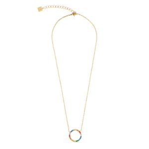 Necklace Sparkling Circle gold-multicolour
