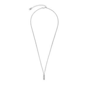 Necklace Spikes Trio Bar silver