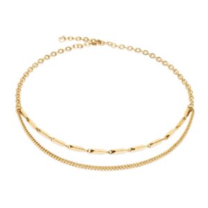 Necklace Twisted Layers gold