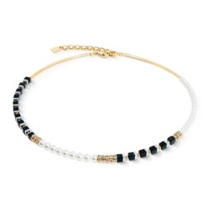 Precious Fusion Offset necklace black-pearl