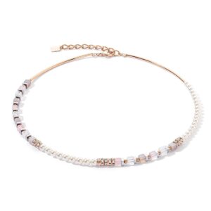 Precious Fusion Offset necklace rose gold-ice pink
