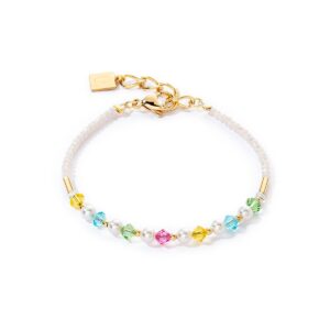 Princess Pearls bracelet gold multicolour