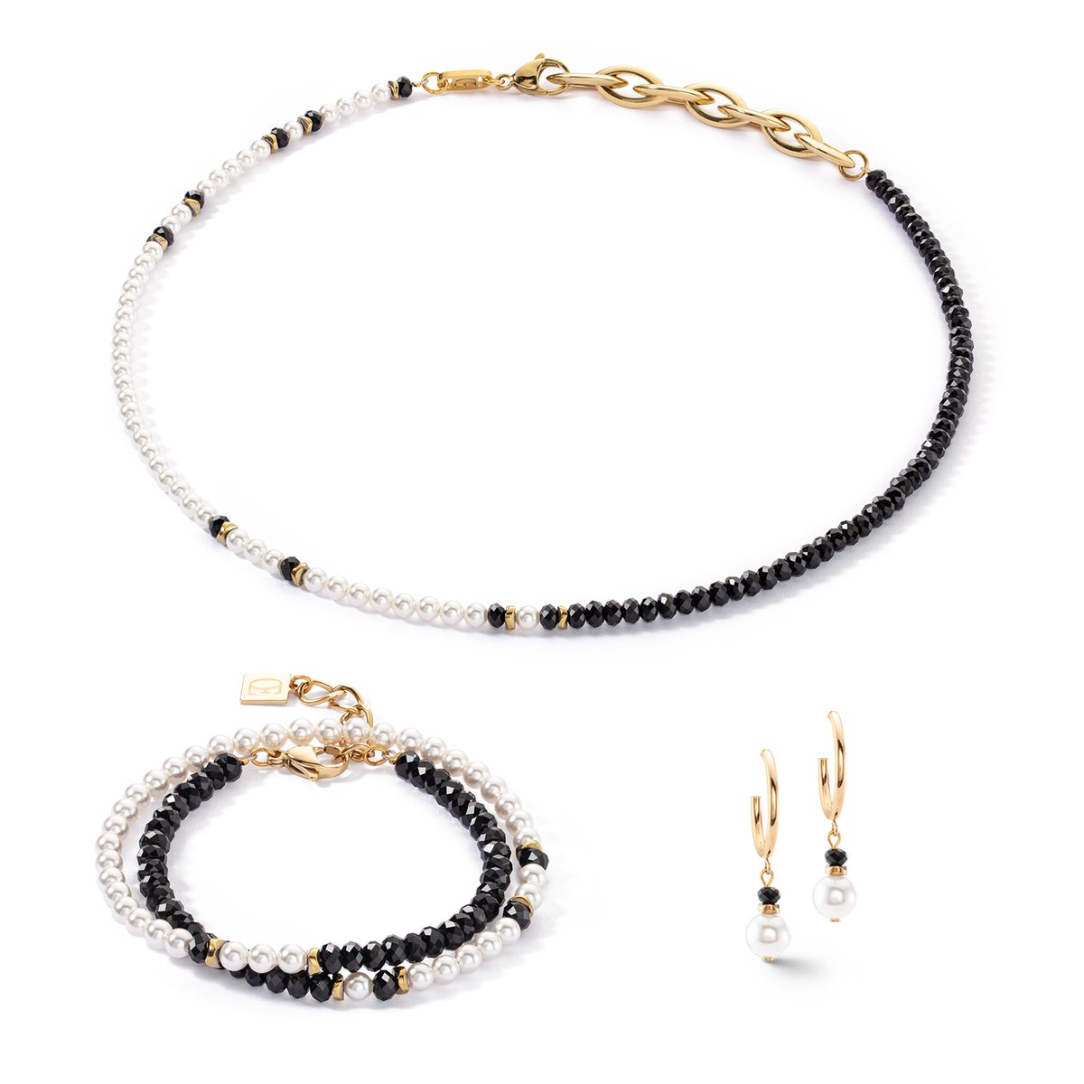 Princess Pearls Trinity hoops gold — изображение 3