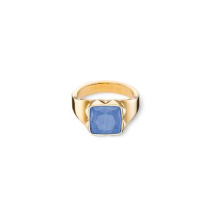 Ring Spikes Square Aventurine gold-blue