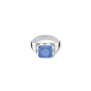 Ring Spikes Square Aventurine silver-blue