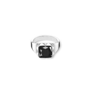 Ring Spikes Square Onyx silver-black