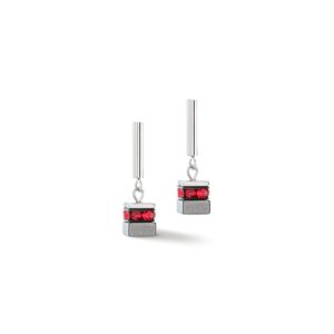 Sparkling Classic Chain earrings silver-red