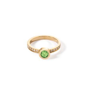 Sparkling Dots ring gold green