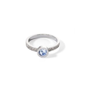 Sparkling Dots ring silver light blue