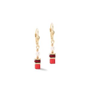 Sparkling Princess earrings gold-red