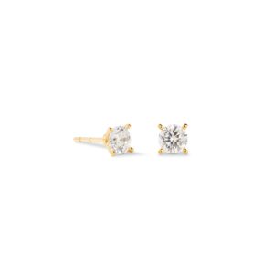 Stud earrings Glam Dot 5 mm gold-crystal