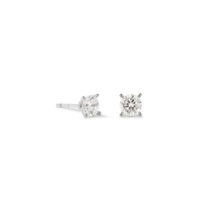 Stud earrings Glam Dot 5 mm silver-crystal