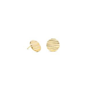 Stud earrings Round Wave Gold