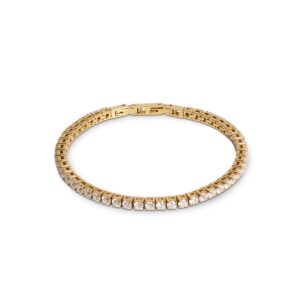 Tennis bracelet gold-crystal
