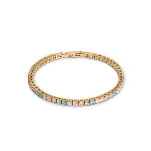 Tennis bracelet gold-multicolour pastel