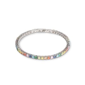 Tennis bracelet silver-multicolour