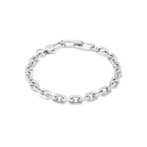 Unisex bracelet link chain silver