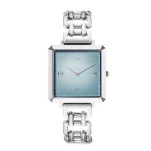 Watch Iconic Cube Ocean Cyan Statement silver