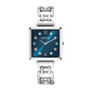 Watch Iconic Cube Statement Noble Petrol silver