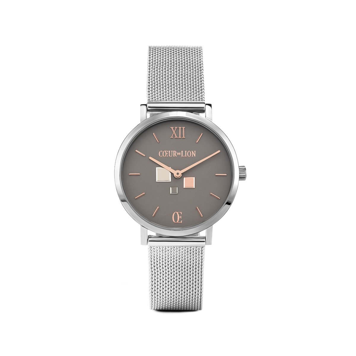 Watch Round Cool Grey Milanese Stainless Steel