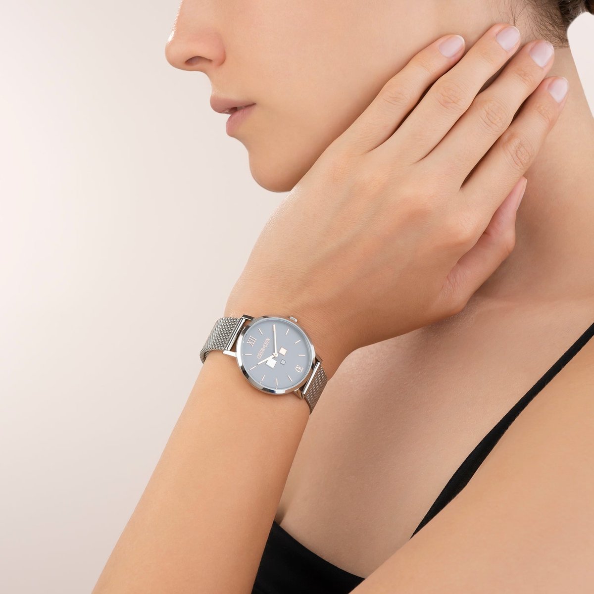 Watch Round Cool Grey Milanese Stainless Steel — изображение 3